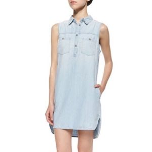 AG Adriano Goldschmied Blue Chambray Dress Medium‎